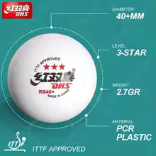 DHS Table Tennis Balls RS40+ 3 stars