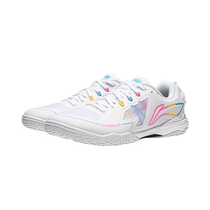 Ping Pong Shoes - Li Ning New Kirin 3.0 Table Tennis competition shoes 2024 - White / Blue / Yellow / Pink