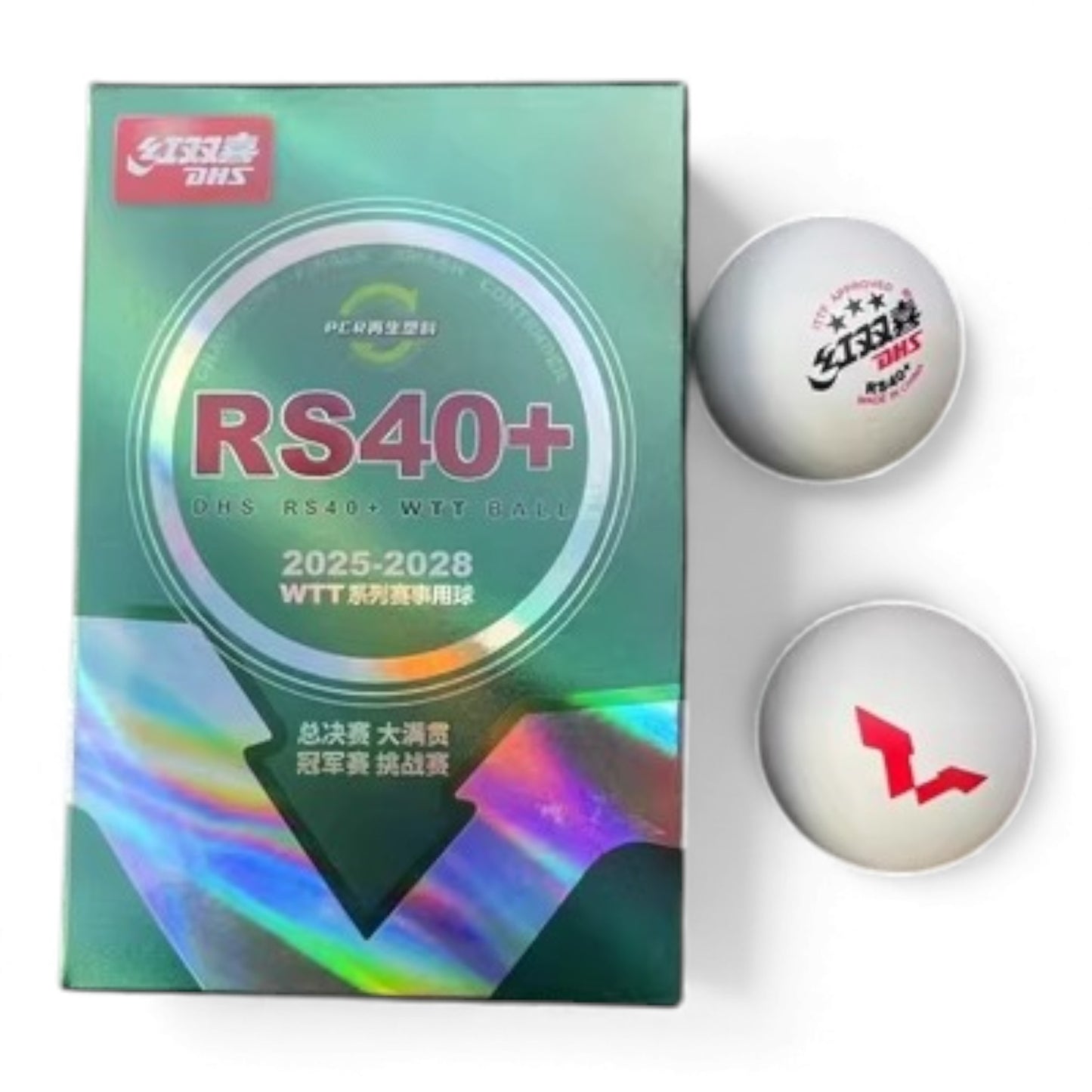 DHS RS40+ WTT Balles de Tennis de Table - Balles Officielles WTT