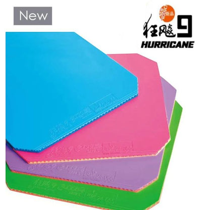 DHS Hurricane 9 farbenfrohe Tischtennisbeläge