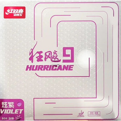 DHS Hurricane 9 farbenfrohe Tischtennisbeläge