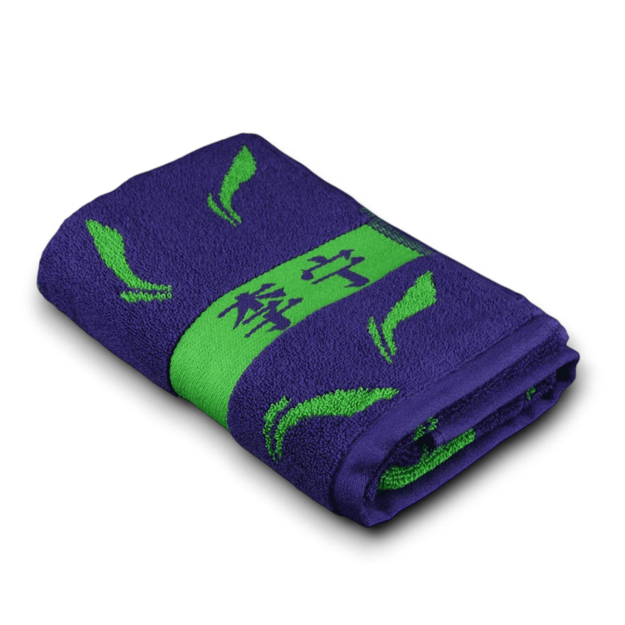 Serviette Li-Ning 100% Coton - Couleur Bleu / Blanc