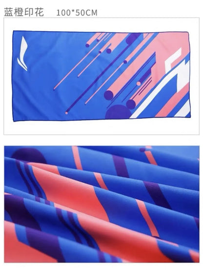 Serviette fine Li-Ning - Couleur bleu / orange