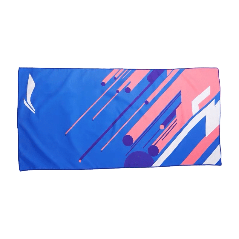 Li-Ning Thin Towel - Blue / Orange Color