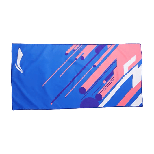Li-Ning Thin Towel - Blue / Orange Color