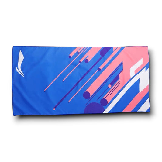 Li-Ning Thin Towel - Blue / Orange Color