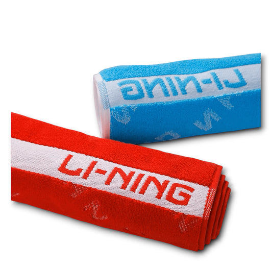 Li-Ning 100% Cotton Towel - Sky Blue / White color