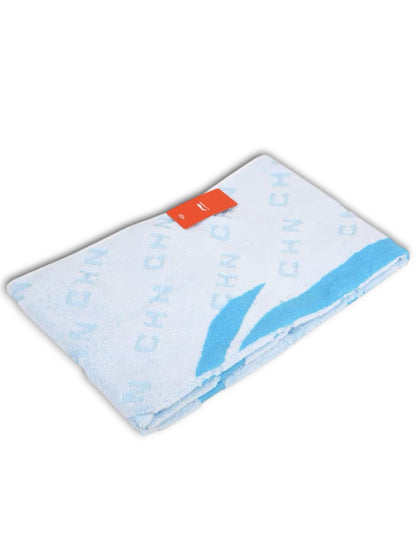 Serviette Li-Ning 100% Coton - Couleur Bleu / Blanc