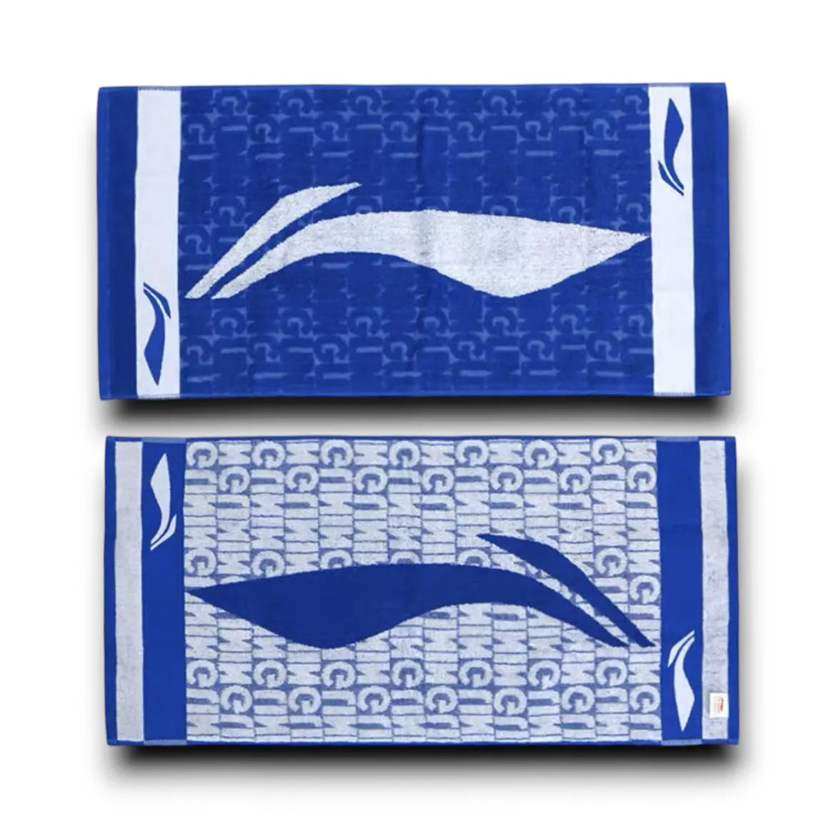 Serviette Li-Ning 100% Coton - Couleur Bleu / Blanc