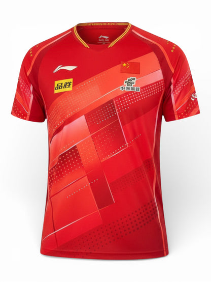 Li-Ning – China National Team 2023 Competition Shirt- Red |  Table Tennis Jersey