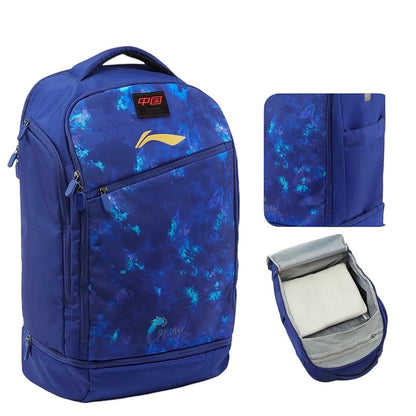 Li-Ning Paris Olympics 2024  Chinese National Team Bagpack (Blue) |Table Tennis Bag
