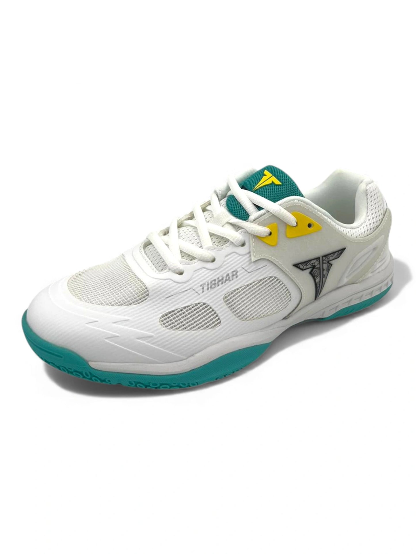 Ping Pong Shoes – Tibhar - Fly Wing 2.0 white/Turquoise Blue  Lightweight