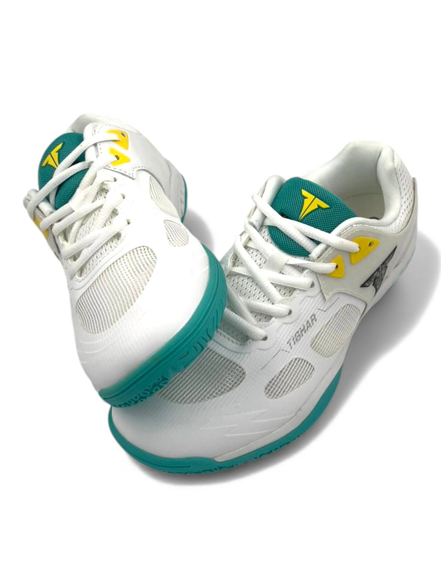Ping Pong Shoes – Tibhar - Fly Wing 2.0 white/Turquoise Blue  Lightweight