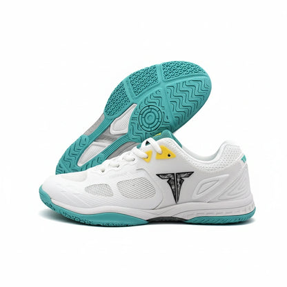 Ping Pong Shoes – Tibhar - Fly Wing 2.0 white/Turquoise Blue  Lightweight