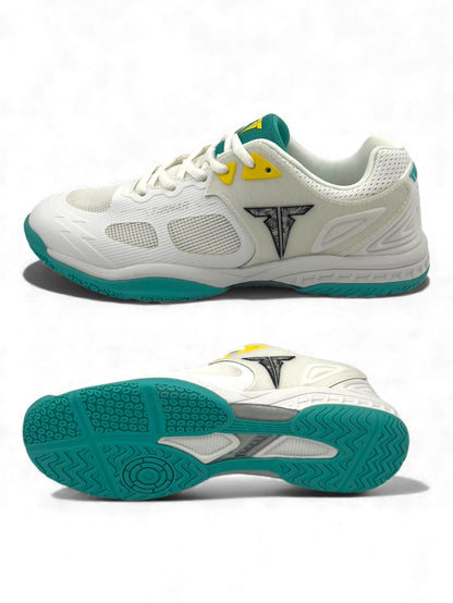 Ping Pong Shoes – Tibhar - Fly Wing 2.0 white/Turquoise Blue  Lightweight
