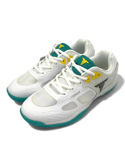 Ping Pong Shoes – Tibhar - Fly Wing 2.0 white/Turquoise Blue  Lightweight