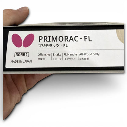 Butterfly PRIMORAC – Offensiv-Tischtennisschläger aus Vollholz