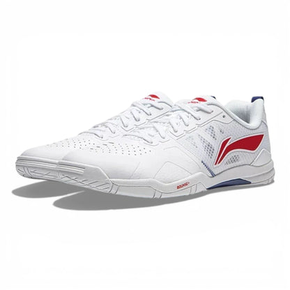 Chaussures de ping-pong - Li-Ning Hawkeye 2.0 PRO (blanc/rouge) Semelle blanche