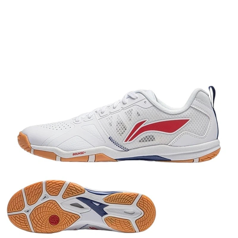 Chaussures de ping-pong - Li-Ning Hawkeye 2.0 PRO (blanc/rouge) Semelle colorée