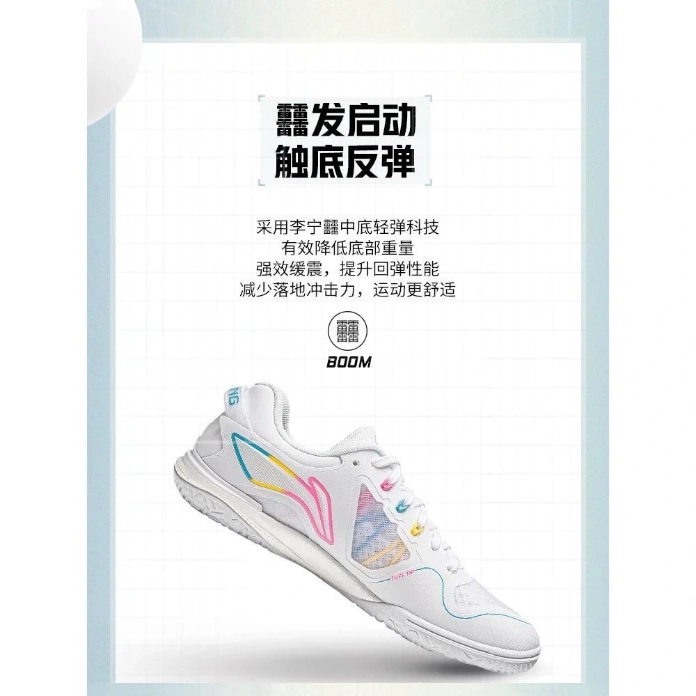 Chaussures de ping-pong - Li Ning New Kirin 3.0 2024(Blanc/Bleu/Jaune/Rose)